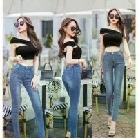 ราคา Bu8057กางเกงยีนส์ขาเดฟเอวสูงผ้ายืดแต่งเพชรวิ้งๆ เกร๋ๆใส่ได้ทุกโอกาส กางเกงยีนส์ ยีนส์ขายาว แนะนำ (1732720752271394146)