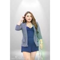 ราคา [COD] [Tiktok]BELLA Plus Size Set S34 ชุดเซตสาวอวบ ชุดเซ็ท 3 ชิ้น (เสื้อสูทคลุม, เสื้อสายเดี่ยว, กางเกงขาสั้น) ผ้ายืดวูลลี่ (XLอก40-46” เอว 36”-44”) ชุดเซ็ทผู้หญิงอวบ ชุดสาววอวบ (1734326003212060513)