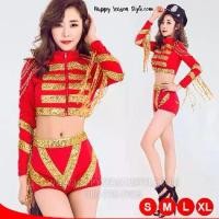 ราคา ชุดเชียร์ พร้อมส่งกีฬาสี พีอาร์ เสื้อคร๊อปเอวลอยแขนยาวสีแดง และพู่โซ่ที่ไหล่ กางเกงขาสั้น (1734330667103126599)