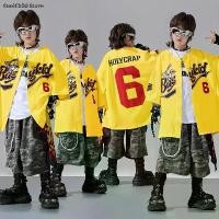 ราคา เสื้อเชิ้ตเบสบอลแขนสั้นสไตล์ฮิปฮอปสำหรับเด็กผู้ชาย กางเกงขาสั้น ชุดสตรีทเค-ป๊อปสำหรับเด็กผู้หญิง ชุดแจ๊สสำหรับเด็ก ชุดเต้นรำสตรีทสำหรับเด็ก (1734128878061257808)