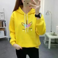 ราคา เสื้อฮู้ด Kawaii พิมพ์ลายยูนิคอร์นอะนิเมะ ท็อปส์ซูซับในขนแกะ ฮาราจูกุ เสื้อสเวตเตอร์แขนยาว unisex (1729952743039928582)