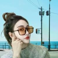 ราคา แว่นกันแดด กรอบครึ่งล่าง สีน้ำตาลอ่อน ทรงสี่เหลี่ยม กรอบใหญ่ แว่นกันแดด (1732710450731255351)
