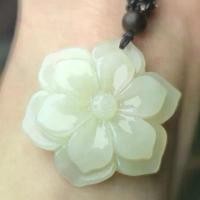 ราคา จี้หยก, หยกโฮตัน, หยกสีขาวธรรมชาติ, ดอกไม้นำโชค, หยกความมั่งคั่งบาน, สร้อยคอ, [หยกโฮตัน] (1732632419951215913)