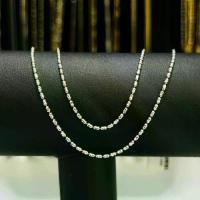 ราคา สร้อยคอ 18K ดีไซน์ไข่ปลาประกบ ยาว18 นิ้ว ทองขาว (1733974594262238598)