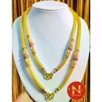 ราคา [COD] [Tiktok]สร้อยคอ ลายลงยาสุโขทัย น้ำหนัก 5 บาท งานสวยจริง% ทองหุ้ม ทองชุบ #นพคุณห้างทอง# (1734423117896778908)