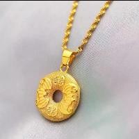 ราคา จี้หัวเข็มขัดสันติภาพ สร้อยคอ Ruyi มงคล สร้อยคอเงินตีคู่ (1732883855893759757)