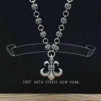 ราคา สร้อยคอ Chrome Hearts แบรนด์แฟชั่นสไตล์ไทย ทำจากเงินแท้ สไตล์วินเทจ ลายดอกไม้ พร้อมตัวล็อกแบบหัวเข็มขัด สำหรับผู้ชายและผู้หญิง โซ่แบบบูรณาการ แบบยูนิเซ็กส์ เหมาะสำหรับคู่รัก สร้อยคอลายดอกไอริสแบบหนา (