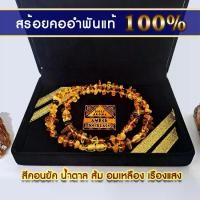 ราคา Amber Necklace สร้อยคอ อำพันบอลติก ดีไซน์หรูหรา ลูกปัดอำพันสีคอนยัค น้ำตาล ส้ม อมเหลือง เรืองแสง พร้อมกล่องกำมะหยี่ (1734418238964991701)