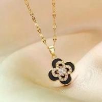 ราคา สร้อยคอ ดีไซน์ "ใบโคลเวอร์ นิล สี" เสริมสร้างเสน่ห์ ยอดนิยมในหมู่ผู้คน (1732033915746355080)