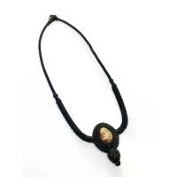 ราคา ส่งฟรี- สร้อยคอ เชือกแขวนจากพระพุทธเจ้า เชือกเทียนถัก โลมบายแก้ว สวมรอบหลังด้วยหินสีดำ ยาว 20 นิ้ว (1733333810953028658)