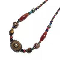 ราคา ช้างกระบี่ สร้อยคอ เส้นที่195 สร้อยคอหินลูกปัดโบราณ โชว์เม็ดหินธิเบต9ตา ยาว26นิ้ว (1733497988534994836)