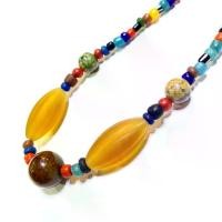 ราคา ช้างกระบี่ สร้อยคอ เส้นที่133 สร้อยคอหินลูกปัดโบราณ โชว์เม็ดหินลูกปัดทั้งเส้น ยาว24นิ้ว (1733875205434017617)