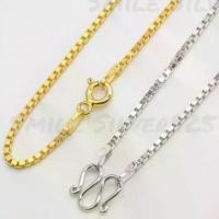 ราคา สร้อยคอBox Chain 1.5mm. เงินแท้ 92.5% Italy ชุบทอง18k /ทองคำขาว (1731638257085678602)