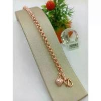 ราคา สร้อยข้อมือ2สลึงห่วงคู่มีจี้หัวใจ (1734360558939506548)
