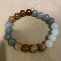 ราคา สร้อยข้อมือ ประคำ ฮกลกซิ่ว 3 สีมงคล ขาว เทา สีน้ำผึ้ง 10 mm. หยกพม่า สีธรรมชาติ jadeite A (1732741504052462670)