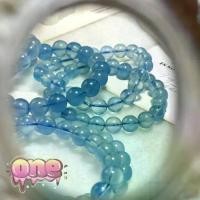 ราคา Aquamarine หินอความารีน อะความารีนสีฟ้า อัญมณีนำโชคของชาวเรือ สร้อยข้อมือ (1733936203357717544)