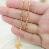 ราคา สร้อยข้อมือ ลายเม็ดมะยม Ball moon 2.5มิล เงินแท้ 92.5% ชุบ2กษัตริย์ (WG+G) (1732765610045703178)