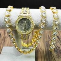 ราคา ชุดนาฬิกา สร้อยข้อมือ สร้อยคอ แฟชั่นฮิปฮอปสไตล์อังกฤษ ชุดนาฬิกาฮิปฮอป 3 ชิ้น/ชุด [COD] (1734004149215003839)
