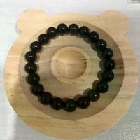 ราคา สร้อยข้อมือ หยกดำส่องเขียว 9.5 mm jadeite A หยกพม่า (1733188727182361678)