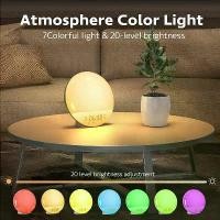 ราคา นาฬิกาปลุกไฟจำลองพระอาทิตย์ขึ้น ไฟ LED อิเล็กทรอนิกส์ นาฬิกาปลุกพร้อมไฟสร้างบรรยากาศหลากสี โคมไฟข้างเตียง เสียงขาว สำหรับเด็ก (1733963233529660483)