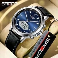 ราคา นาฬิกาข้อมือผู้ชาย SANDA ของแท้ ขายดีข้ามพรมแดน ดีไซน์ยอดนิยม สแตนเลส อิเล็กทรอนิกส์ มัลติฟังก์ชัน สำหรับกลางแจ้ง เรืองแสง กันน้ำ นาฬิกาปลุก นาฬิกาข้อมือแฟชั่นพร้อมหน้าปัดแสดงสองระบบ (1733725058348975