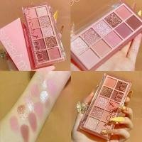 ราคา พาเลทอายแชโดว์ 10 สี แมทและกลิตเตอร์ กันน้ำ เรียบเนียน เม็ดสีแน่น อายแชโดว์ (1733141673095431241)