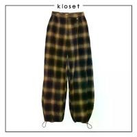 ราคา Kloset Design Plaid Drawstring Pants (AW25-P002) กางเกงขายาวลายตารางโทนเอิร์ธโทน (1733559945067922636)