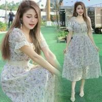 ราคา S-3XL Maxi dress สีม่วงอ่อน เดรสลายดอก แขนสั้น ชุดไปทะเล ชุดออกงาน ไปงาน ชุดเพื่อนเจ้าสาว ชุดไปวัด ชุดงานบุญ PATCHA (1733837919866357156)