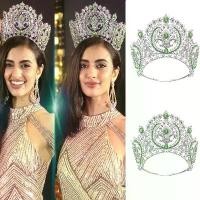 ราคา Miss Teen Earth, เขี้ยวเสือดาว, ที่คาดผมปรับได้, มงกุฎโลหะผสมขนาดใหญ่, เหมาะสำหรับประกวด, 2023 (1733568600098178818)