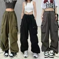 ราคา Women's Casual Cargo Pants, Y2K High Waist Slim Streetwear Sweatpants for Korean Version, Loose Plus Size Women's Clothing, Dance Pants (1733425205697873220)