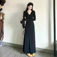 ราคา 2026ชุดเดรสแขนยาว สไตล์เฮปเบิร์น สำหรับผู้หญิง เสื้อผ้าต้นฤดูใบไม้ร่วง สีดำ สไตล์ฝรั่งเศส เดรสชีฟองอารมณ์ มาใหม่ Dress Clothing Women (1733851826317133662)