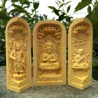 ราคา Boxwood แกะสลัก Western Saka Three Saints Guanyin สามกล่องพระพุทธรูปเปิดเครื่องประดับงานฝีมือไม้ thai amulet พระ แท้ ทันยุค หลวง พ่อกวย สี่หูห้า ตา ของ หลวงปู่ทวด 05 วัดคอกห (1733423530141386652)