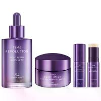 ราคา Missha Time Revolution Night Repair PROBIO Ampoule 5X 30ml, 50ml, 70ml / Cream 50ml Balm Stick 10g ซีโอดี (1732840797646325758)