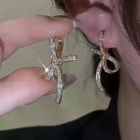 ราคา Synthetic Zircon Irregular Bow Earrings and Stud Earrings Jewelry (1734419960887084983)