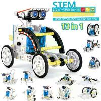 ราคา Newest 13 in 1 Solar Robot Kit STEM Educational Toy DIY Science Experiment Technological Gadgets Electric Solar Robots for Kids (1733215769616876590)