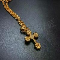 ราคา Chrome Hearts สร้อยคอคู่รัก Chaoxuan Heart Trendy Flame Cross จี้ประดับอัญมณีเพชร (1733859143983531458)