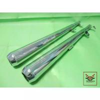 ราคา EXHAUST MUFFLER PIPE SET CHROME For HONDA C95 CA95 C92 CA92 // ท่อไอเสียคู่ ท่อคู่ ทรง PT ชุบโครเมี่ยม (1733843909457708157)