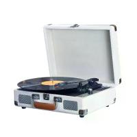 ราคา เครื่องเล่นแผ่นเสียงไวนิล, สไตล์วินเทจ, BT, ฟังก์ชั่นหนังโปง, การบันทึก USB, 33/45/78RPM, รองรับแผ่นเสียงไวนิล 7/10/12 นิ้ว, เครื่องเล่นแผ่นเสียงแบบพกพา, พร้อมลำโพง, อินพุตเสียง 3.5, สาย RCA ออก (1731