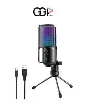 ราคา Fifine K669 Pro3 USB Condenser RGB Desktop Microphone with Monitoring Jack (1729583377613425018)