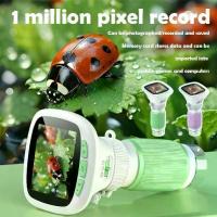 ราคา 200-1000x Magnification Kids Handheld Microscope Digital Kids Microscope 2.4" Ips Screen Kids Science Microscope 1000mah Battery 8 Led Fill Light Tf Card Storage (1733597813773600072)