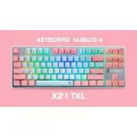 ราคา [จัดส่งทันที] Nubwo X21 TKL Mechanical Full RGB Gaming Keyboard คีบอร์ดเมคานิคอล (1732936433183065976)