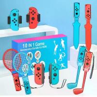 ราคา ชุดอุปกรณ์เสริมเซ็นเซอร์ตรวจจับการเคลื่อนไหวสำหรับ Nintendo Switch: ไฟซาเบอร์สวิทช์, ไม้เซลฟี่, สายรัดขา, ปลอกหุ้มข้อมือ 10-in-1 (1733980416996312243)