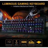 ราคา OKER KEYBOARD คีย์บอร์ดสำหรับเล่นเกมส์ Blue-Switch k9138 (1733861501789177035)