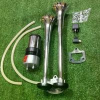 ราคา [เก็บเงินปลายทาง] แตร แตรลม แตรลมไฟฟ้า 2 ปากสีชุป vintage classic 12V เสียงเพราะ (1732587525272929508)