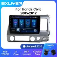 ราคา วิทยุรถยนต์ EKLEVA 8+256GB Android 14 สำหรับ Honda Civic 2005-2012 เครื่องเล่นมัลติมีเดีย 2 Din ระบบนำทาง GPS Carplay DVD (1734131474470242028)