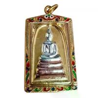 ราคา Flash Sale K238 จี้ พระสมเด็จ สมเด็จโต พุฒาจารย์โต ชินบัญชร วัดระฆัง เนื้อ3K กรอบทองไมครอนลงยา ขนาด 4.5 X 3 cm. (1733920250036324342)