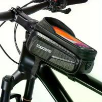 ราคา Safety Fixed, Waterproof Bicycle Mobile Phone Stand Bag-Eva Artificial Leather Front Frame Handlebar Bag, with Rain Cover Attached, Suitable for Mobile Phones up to 17.27cm, Perf (1733550784351405296)