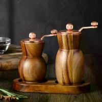ราคา Hand-cranked Acacia wood pepper grinder, creative vase, black pepper, Sichuan pepper and rose salt grinder, Western pepper grinder (1733995960765876180)