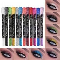 ราคา อายแชโดว์แบบดินสอ 12 สี ติดทนนาน กลิตเตอร์ สีฟ้า สีน้ำตาล สีดำ อายไลเนอร์ แฟชั่นสำหรับผู้หญิง ชิมเมอร์ อายแชโดว์ แต่งหน้า [COD] (1733868852571702580)