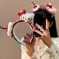 ราคา ที่คาดผม Hello Kitty Plush เชอร์รี่แดง สำหรับผู้หญิง แต่งหน้า ล้างหน้า มาส์กหน้า กันลื่น และ ป้องกันแรงดัน เครื่องประดับผม 1 ชิ้น (1733556668973156208)